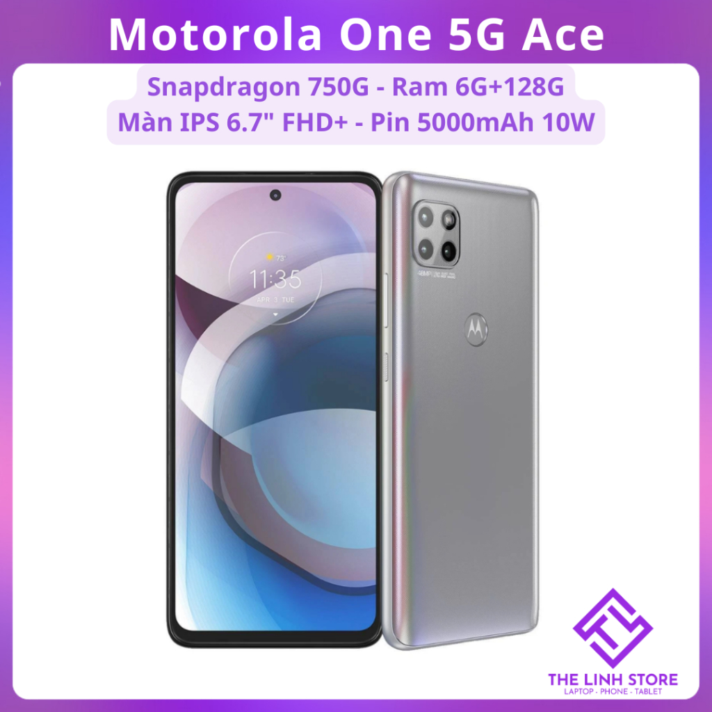 Điện thoại Motorola One 5G Ace XT2113 - Snaρdragon 750G màn 6.7 inch FHD+