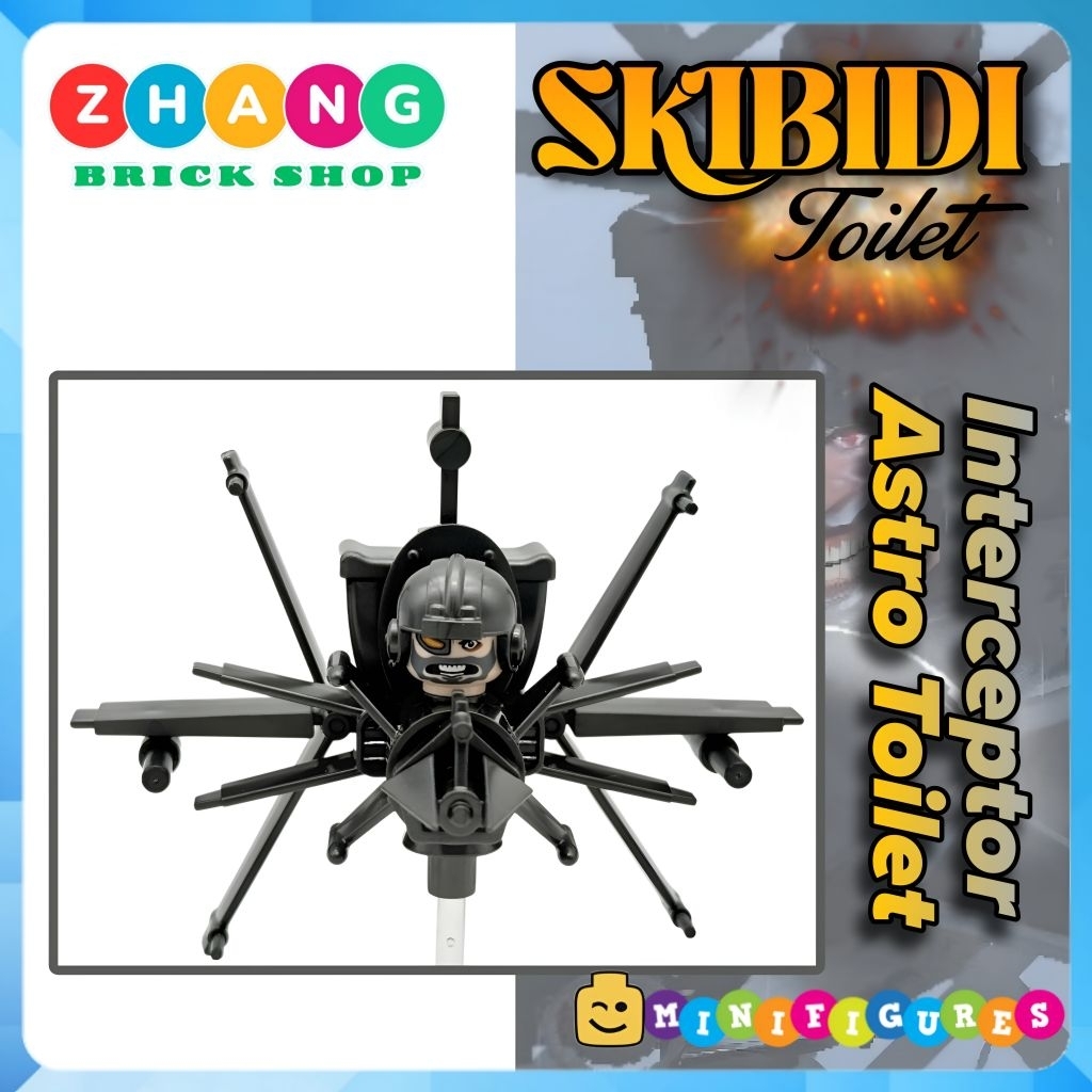 Đồ chơi lắp ráp Skibidi Toilet Interceptor Astro Toilet man Minifigures KDL833 K2221 [Zhang Brick Sh