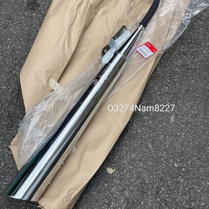 Cây Pô ống xã xe WAVE 2004 Thái cổ đen đít xéo zin chính hãng