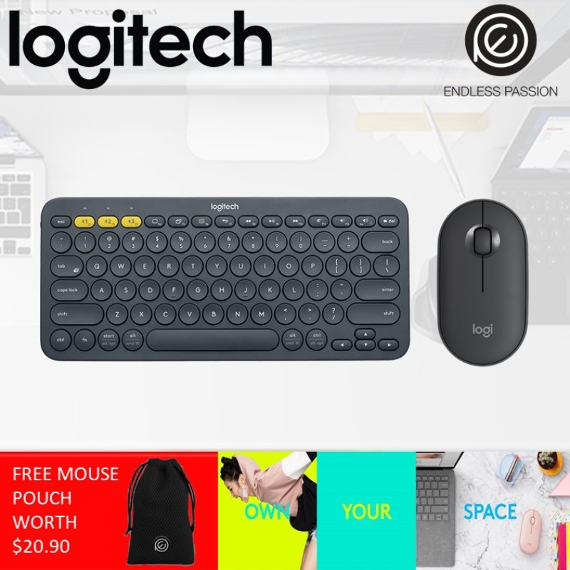 Logitech K380 Bluetooth Keyboard and M350 Pebble Mouse Bundle Singapore