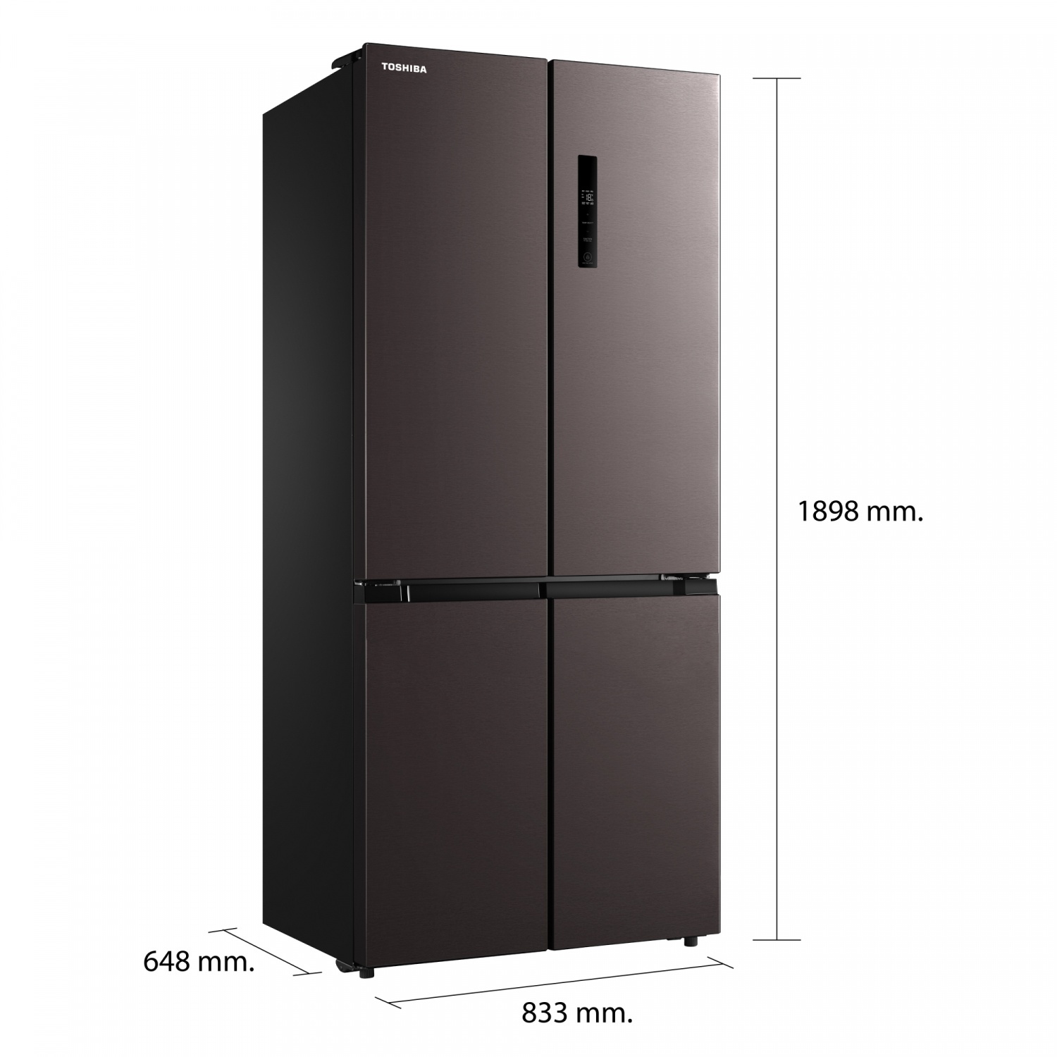 Global House TOSHIBA ตู้เย็น 4 ประตู 17.8 คิว GR-RF610WE-PMT(37) สีเทา รับประกันของเเท้! ราคา 30,789 บาท*ส่งฟรี