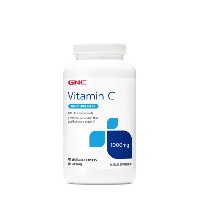 GNC Vitamin C Time Released 1000 Mg 180 Caplets Exp 2023