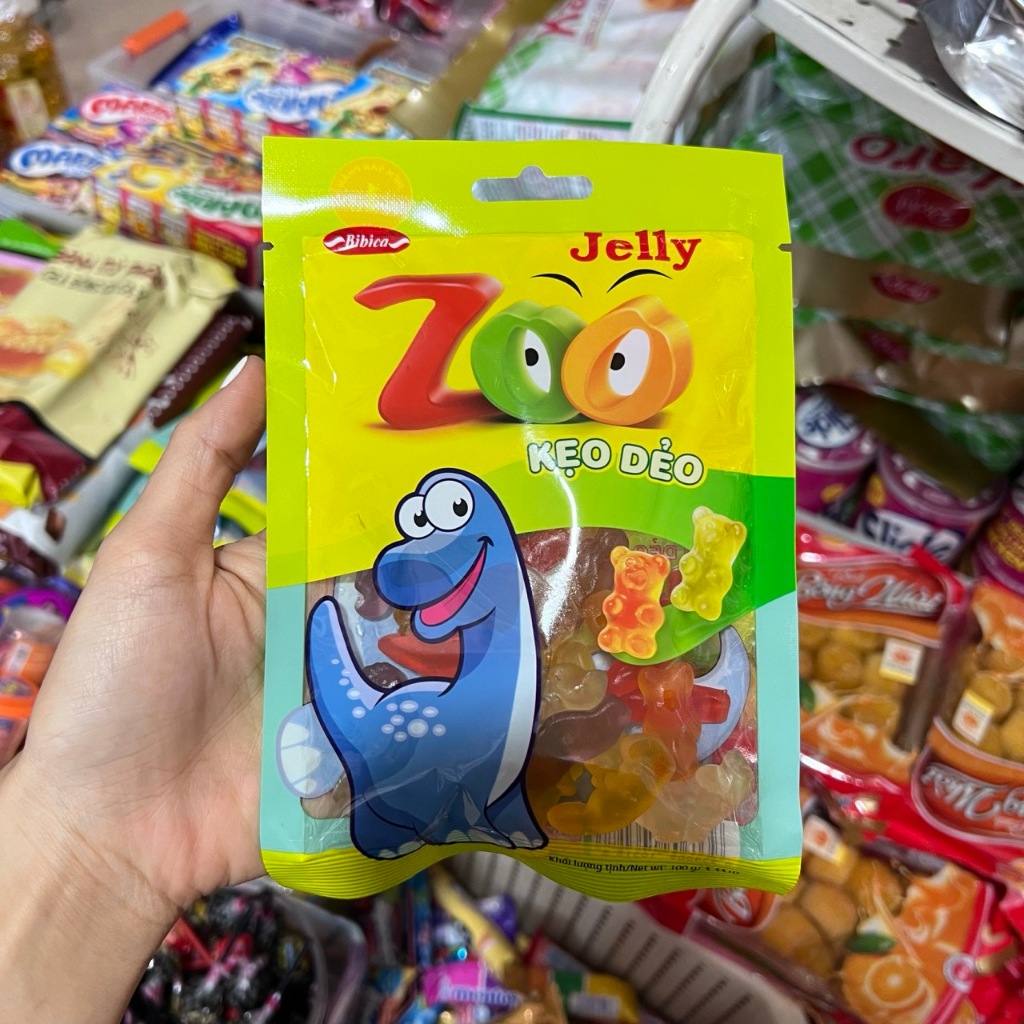 Kẹo dẻo hương trái cây Bibica Jelly Zoo gói 100g