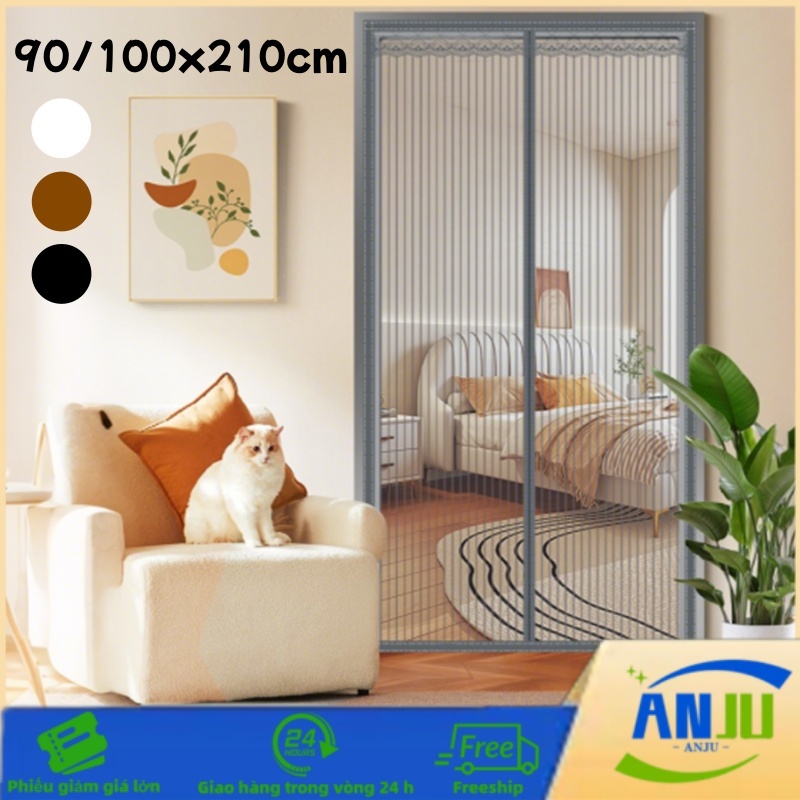 Rèm Cửa Từ Tính Chống Muỗi Côn Trùng Tự Dính Dễ Lắp Đặt Không Cần Khoan Đục