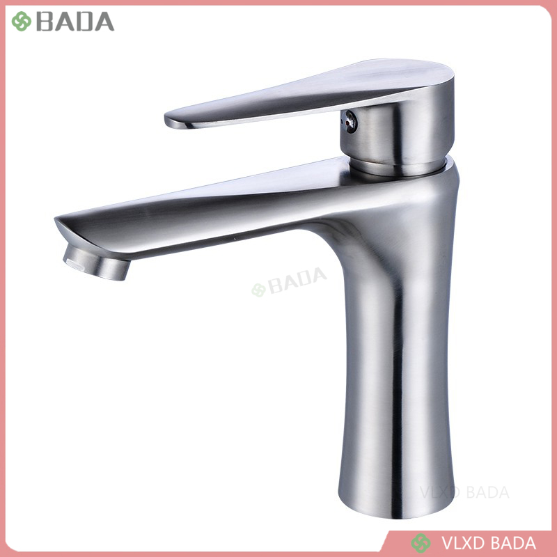 Hn6103 vòi rửa mặt lavabo eo nóng lạnh sus inox 304