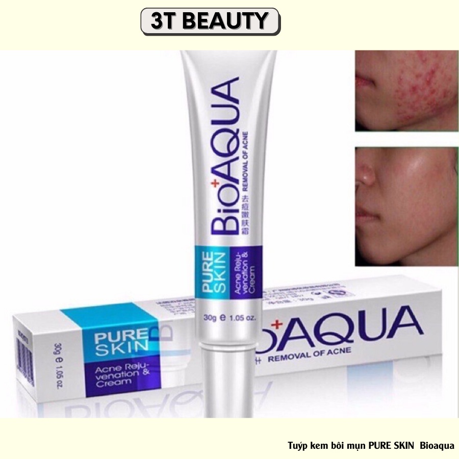 Tuýp kem bôi mụn pure skin của bioaqua
