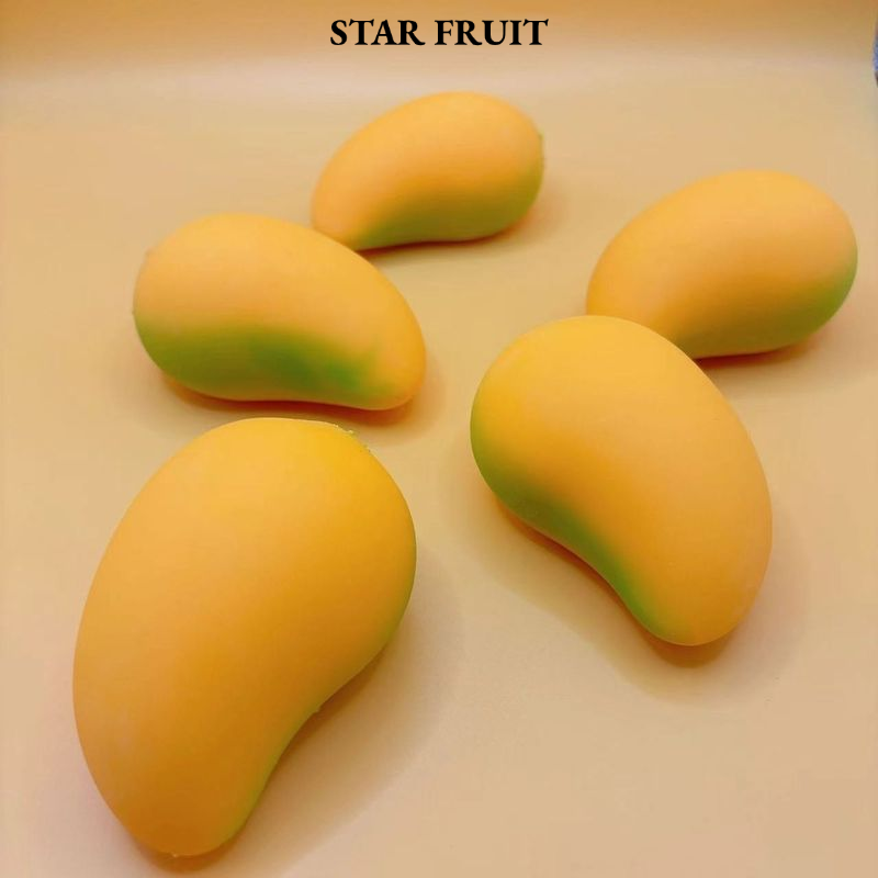 STAR FRUIT⭐ Cute Mango Squeezing Toy Decompression Toy ราคา 26 บาท*ส่งฟรี