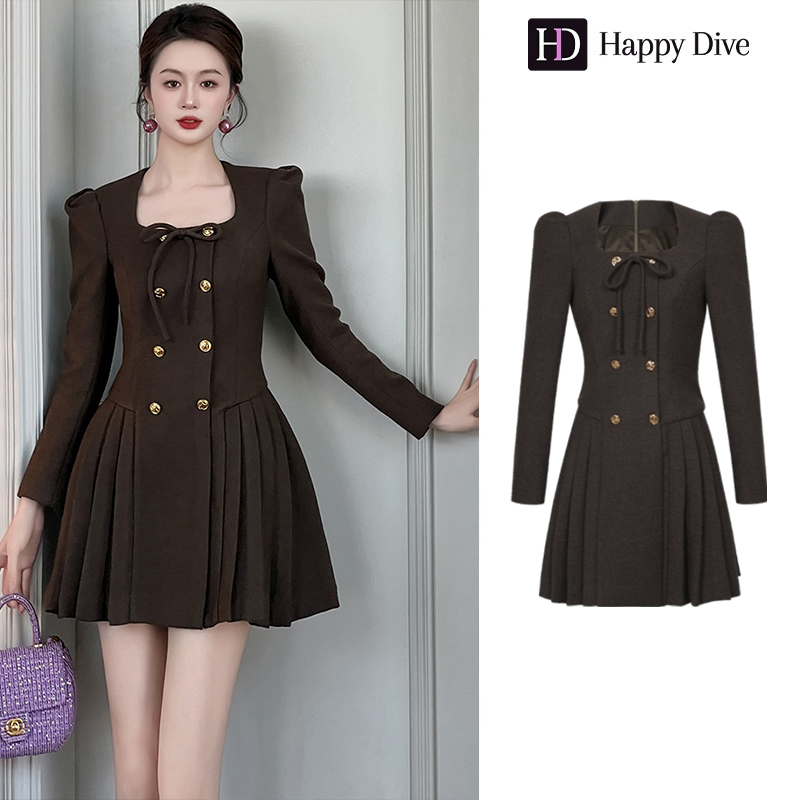 Happy Diva เดรสผู้หญิง เดรสสีเขียว เดรสทรงเอ เดรสคอเหลี่ยม เดรสทำงาน เดรสไฮโซ เดรสวินเทจ เดรสออกงาน เดรสปาร์ตี้ ชุดราตรี 11468 ราคา 1,499 บาท*ส่งฟรี