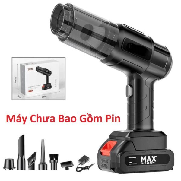 Máy thổi hút bụi 2in1 cầm tay 6631 dùng pin cell và Chân Pin Cell Đế Chuyển 4cm