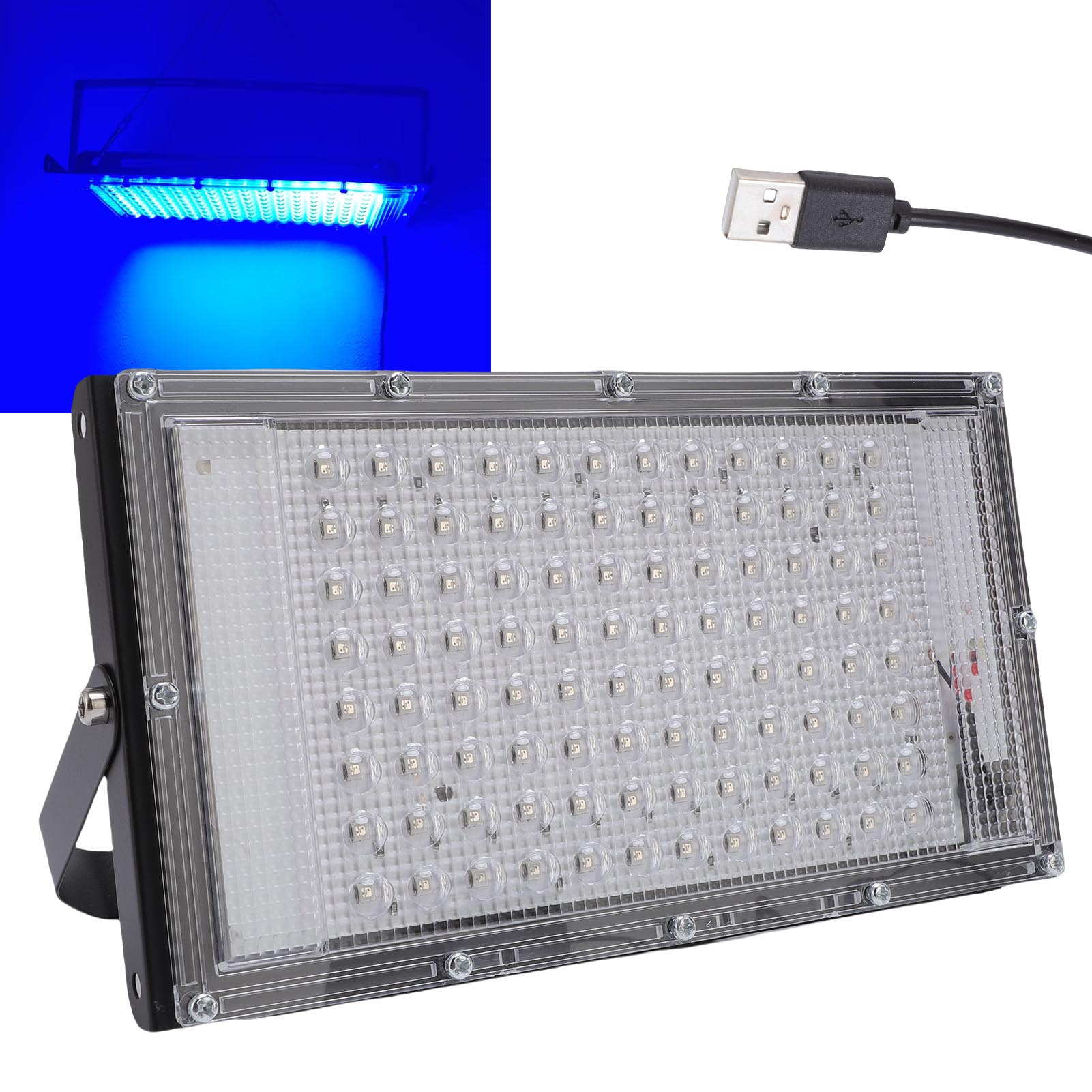 Senecesli da thuộc da đèn 96 hạt & màu xanh dương hoàn toàn chiếu sáng xách tay USB treo đèn thuộc da cho sử dụng trong nhà nhà