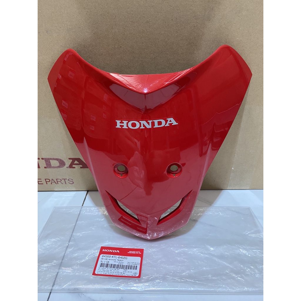 Bộ mặt nạ trước WAVE RS100 năm 2005 màu Đỏ chính hãng Honda (64300-KTL-640ZG)