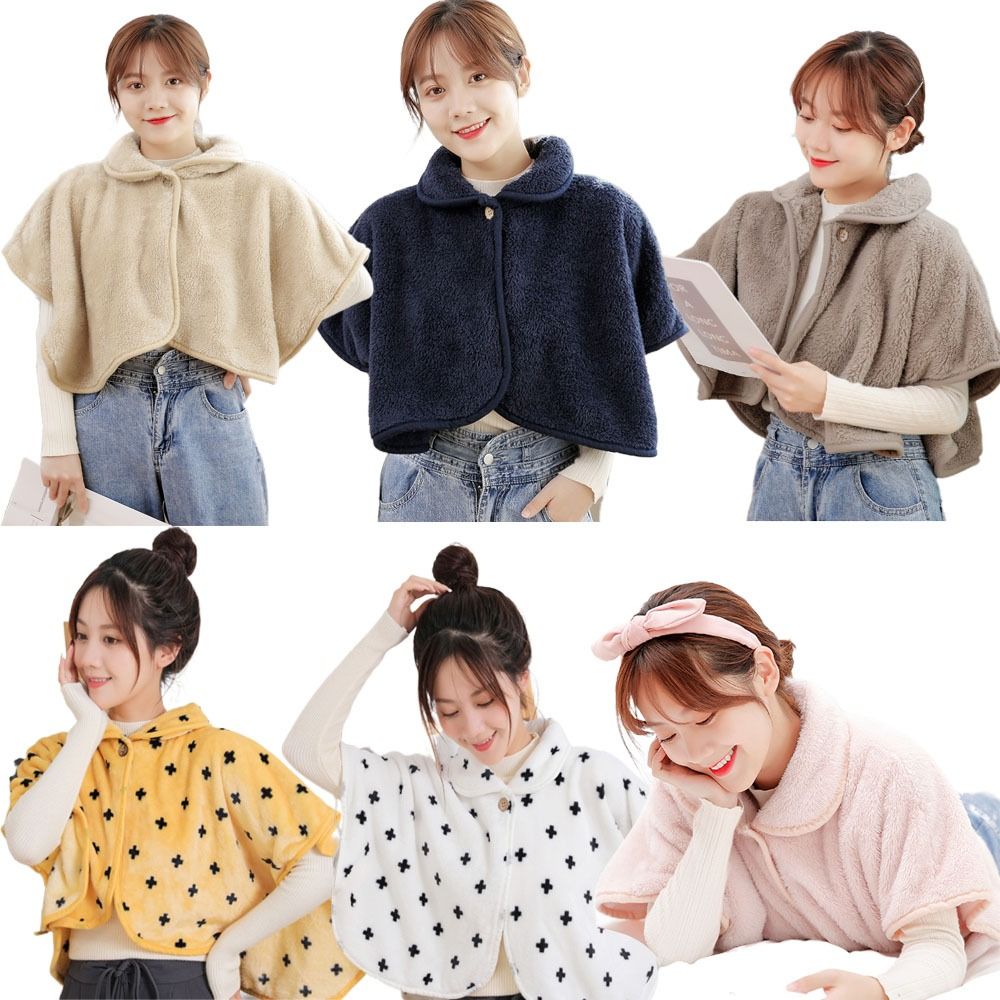 XINZCONG Phụ kiện quần áo Khăn choàng vải nhung lông Bảo vệ cột sống cổ Dài Tay Khăn Quàng mùa thu đông Áo Cardigan Cá Tính Thời trang Quấn cổ cô dâu Nữ quý cô