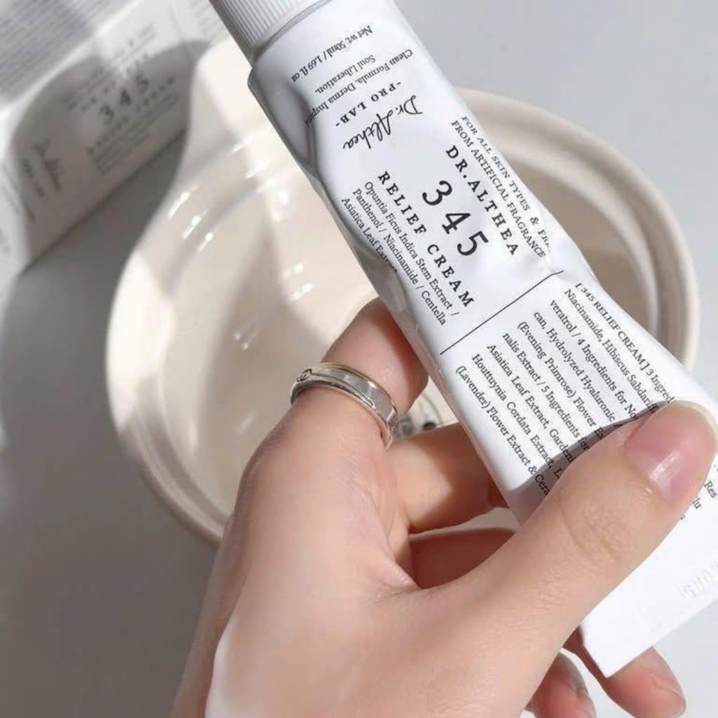 Dr.Althea Kem Dưỡng 345 Relief Cream 50ml - Hỗ Trợ Phục Hồi & Làm Dịu Da Nhạy Cảm - Hỗ trợ làm dịu cảm giác khô căng trên da Giúp da trông tươi tắn và đều màu hơn Hỗ trợ chăm sóc hàng rào bảo vệ da