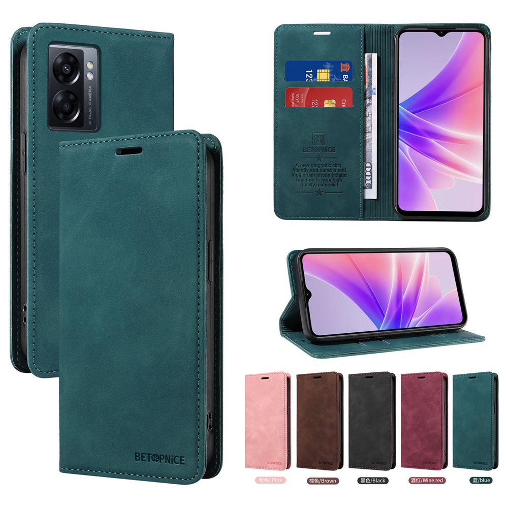 Vỏ Nắp gập Có Khe Cắm Thẻ Ví da từ tính cho OPPO A57 A77 A57S A77S A78 A98 A17 A17K A96 A95 A94 A76 A74 A55 A54 A16 A16K A15 A15S A5 A9 2020 vỏ điện thoại