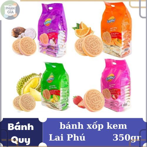 PG- BÁNH XỐP KEM LAI PHÚ 350 GRM ( CAM/ SẦU/ MÔN) G