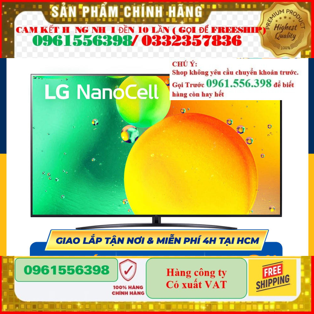 Smart Tivi NanoCell LG 4K 50 inch 50NANO76SQA