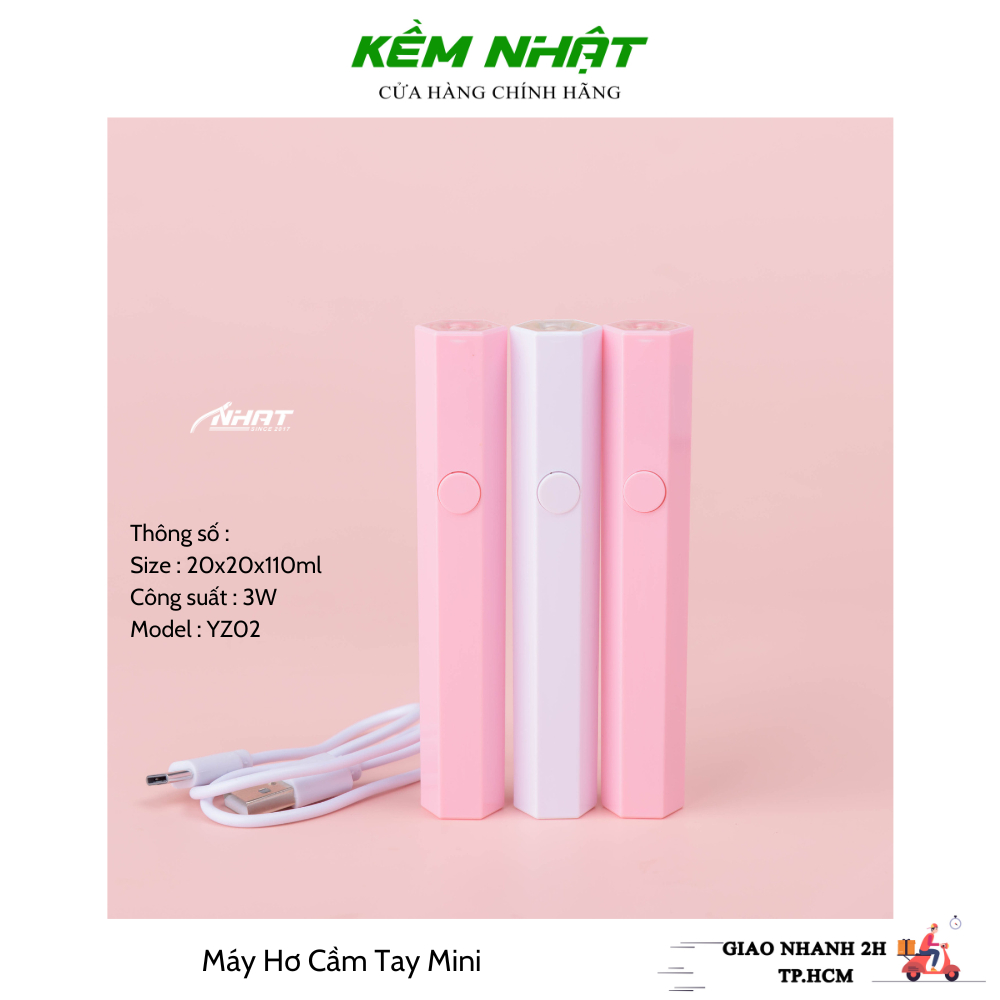 Máy hơ cầm tay mini tích điện công suất 3w - đèn hơ gel