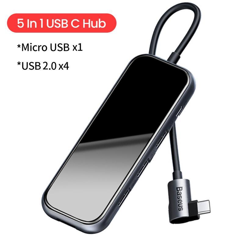 Baseus USB Type C HUB to HDMI RJ45 Multi USB 3.0 USB3.0 Power Adapter For MacBook Pro Air Dock 3 Port USB-C USB HUB Splitter Hab
