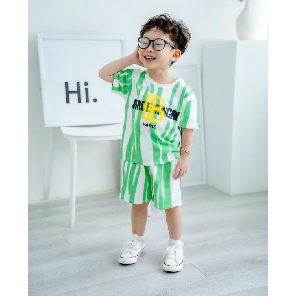 Bộ quần áo cho bé trai B-PARI cá tính chất vải mát mịn chống nhăn,chống xù lông cho bé từ 10kg đến 32kg