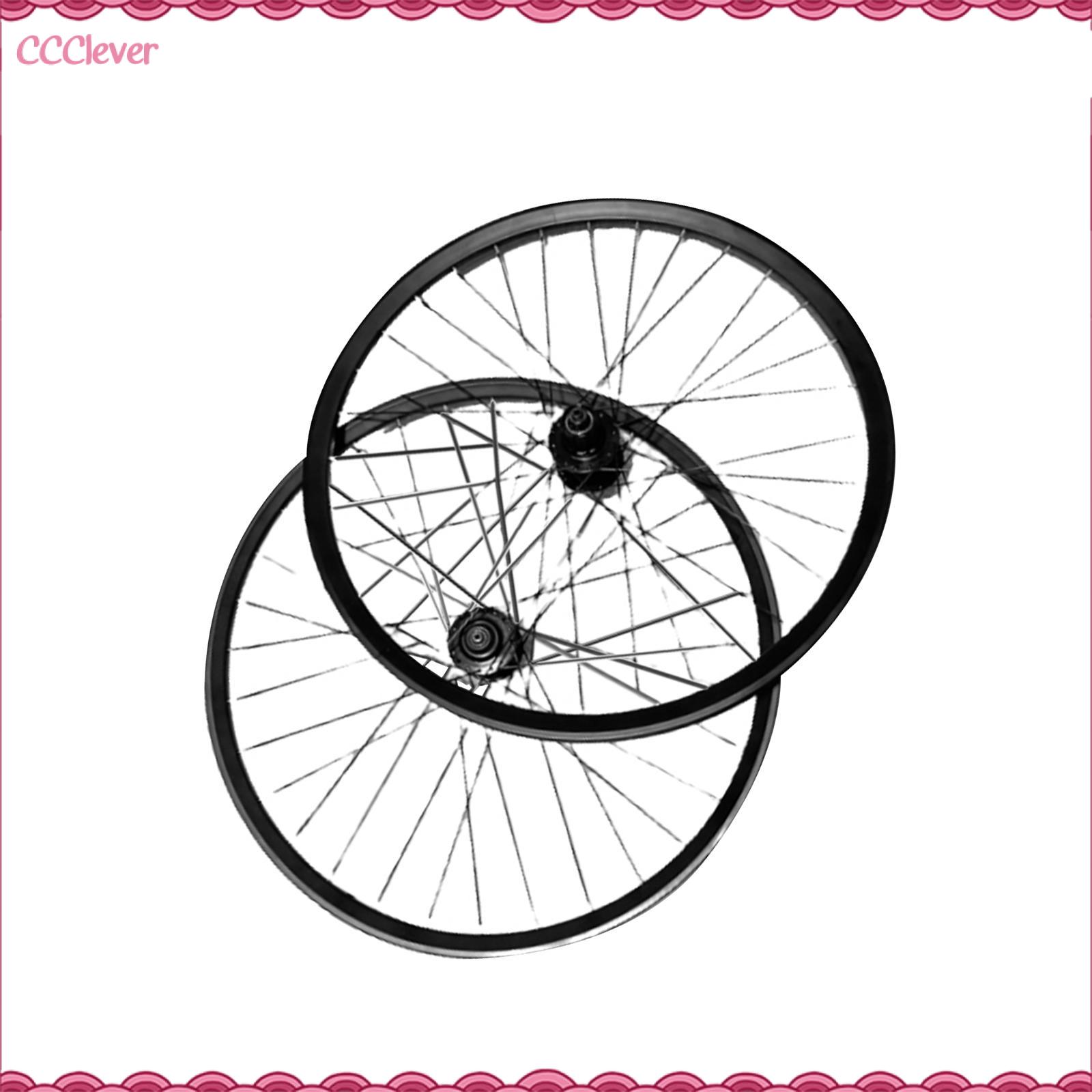 CCClever bánh xe đạp leo núi cao sức mạnh xe đạp Trọng lượng nhẹ Bộ bánh xe (màu đen)