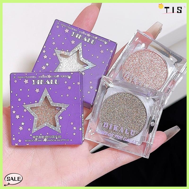 Follow Get New【TIS】 Dikalu Galaxy Eyeshadow Palette nghiền nát kim cương lấp lánh cường độ cao ánh sáng lung linh Pearlescent trang điểm lâu dài sắc tố