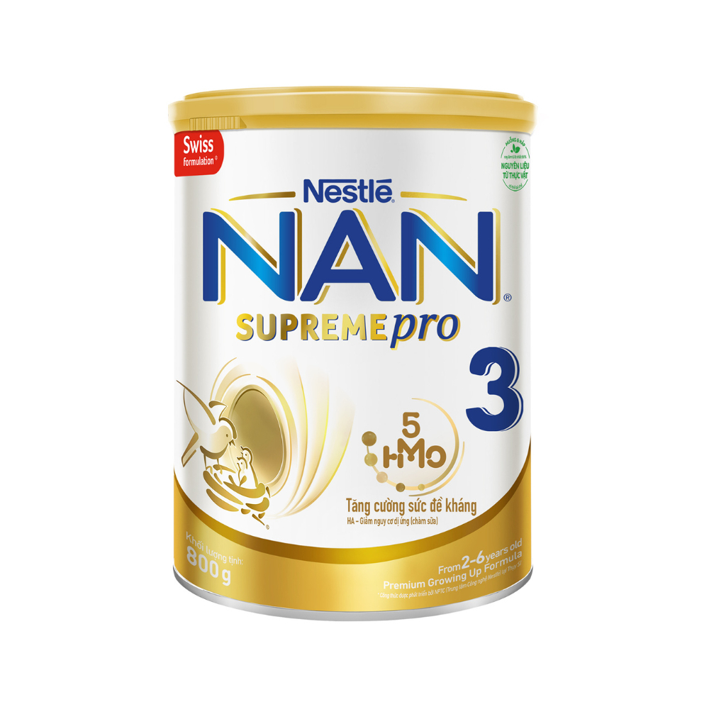 Sữa Bột NAN Supremepro Từ Thụy Sĩ Bổ Sung Dưỡng Chất Giúp Trẻ Tăng Cường Đề Kháng Số 3 Từ 2 6 Tuổi 800g - Bibo Mart
