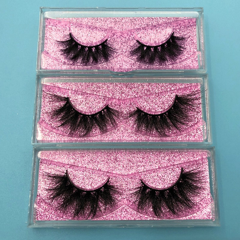 【New-store】 3pcs/lot 100% Real Siberian 5d Mink Strip False Eyelash No Case Long Individual Eyelashes Makeup Mink Lashes Extension