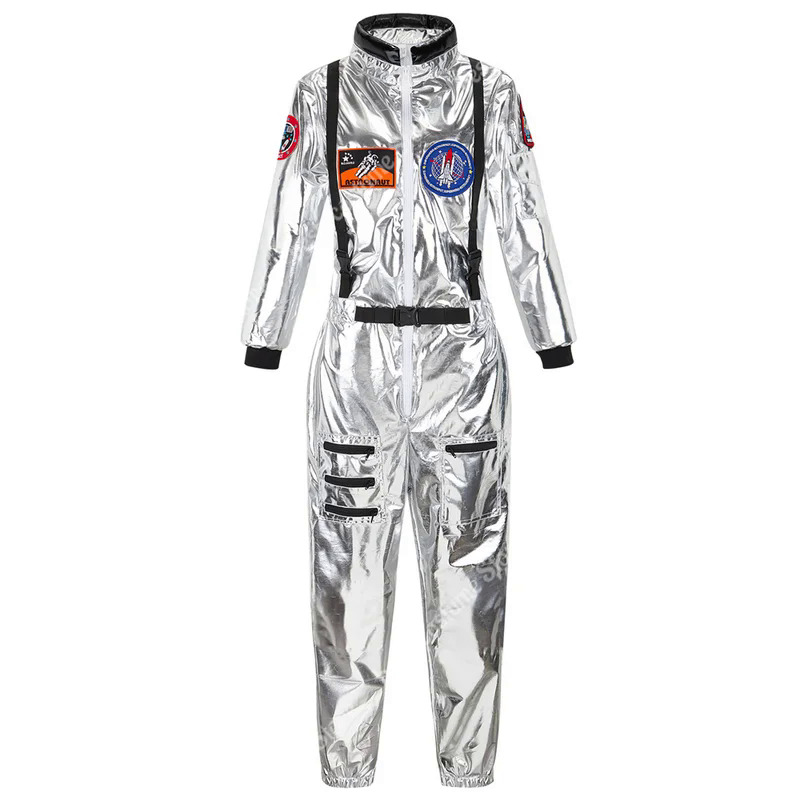 Astronaut Costumes s Space suit men Women Couple Costumes Role Play Carnival Zippsuit Jumpsuit Astronaut White Costumes XS-3XL