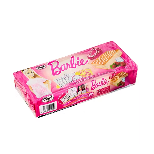 Barbie Snack Strawberry & Yogurt – Bánh Mini nhân Phô Mai & Dâu Tây 250 g