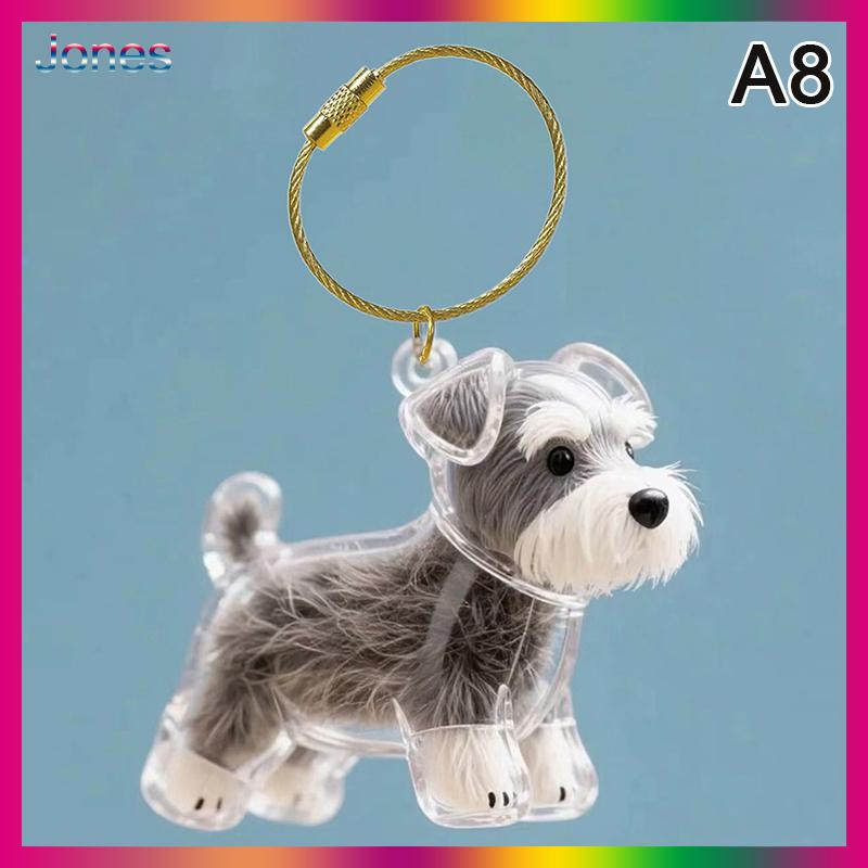 Jones Rõ ràng Puppy tóc tưởng niệm lưu niệm viên nang pet của chó lông container tự làm mặt dây chuyền Keychain trang trí vật nuôi những người yêu thích nhà hiển thị Quà Tặng - 6