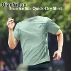 Áo phông dành cho nam thể thao nhanh khô Lụa băng hè, chạy, tập luyện cầu lông, trang phục thể dục, thoáng khí và thoải mái