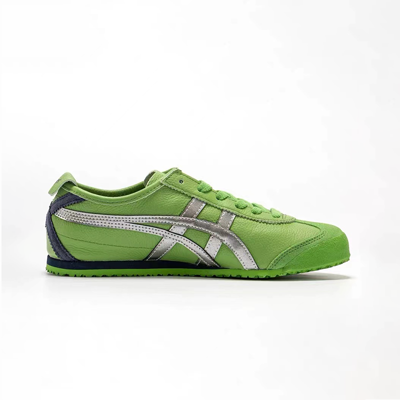 Onitsuka Tiger Green Mexico 66 Lightweight Breathable Leather Low