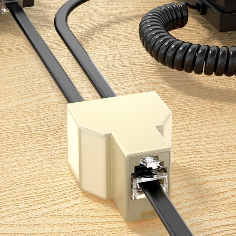 RJ11 Phone Line Splitter Telephone Splitter Enables Two Telephones To Connect Simultaneously Plugs And Play Design ราคา 47 บาท*ส่งฟรี