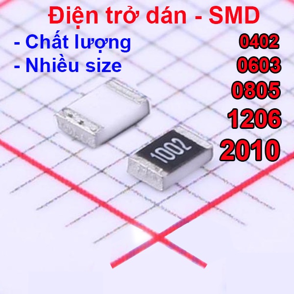 Điện trở dán 0603 - giá trị 0r đến 120r, ±1%