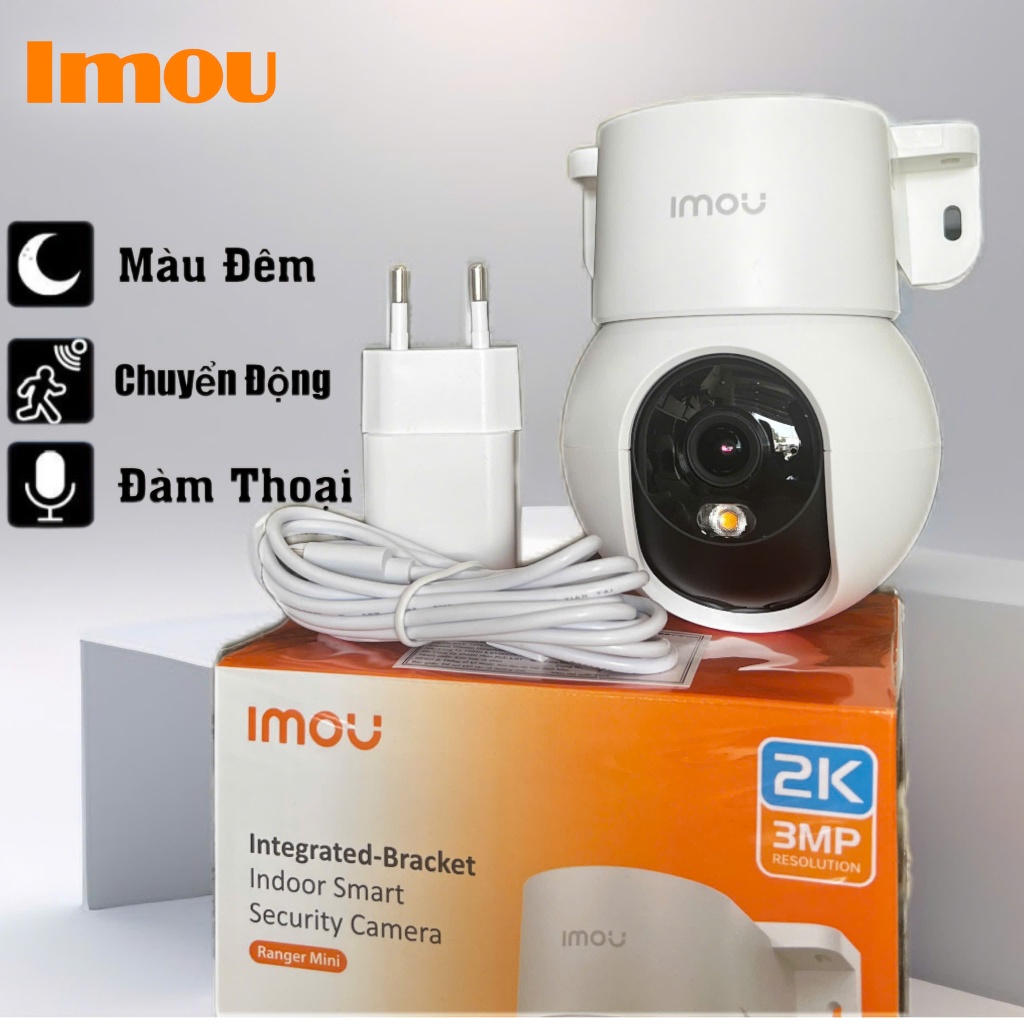 Camera iMOU Ranger Wifi  IPC-K2MP-3H0WE 2K 3MP, Màu Đêm Kết Hợp Hồng Ngoại, AI Theo Dõi Chuyển Động.