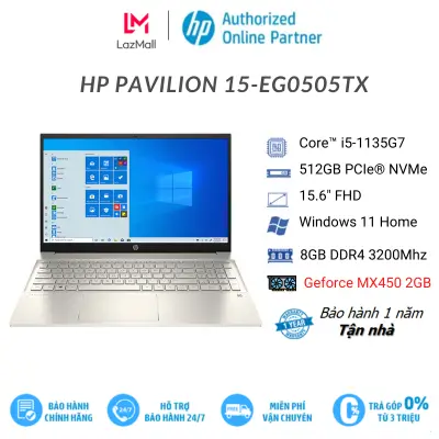 [25 -29/7 - MGG 1.5TR đơn từ 12TR]Laptop HP Pavilion 15-eg0505TX ( Core i5-1135G7 I 8GB DDR4 I 512GB )