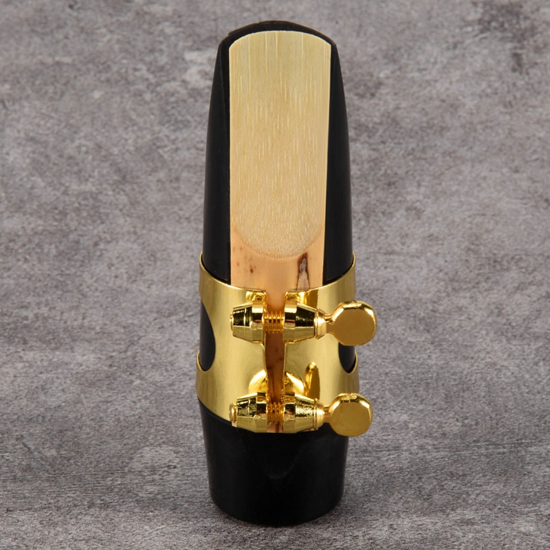 EYR Mall-Alto Sax Saxophone Mouthpiece Plastic with Cap Metal Buckle Reed Mouthpiece Patches Pads Cushions