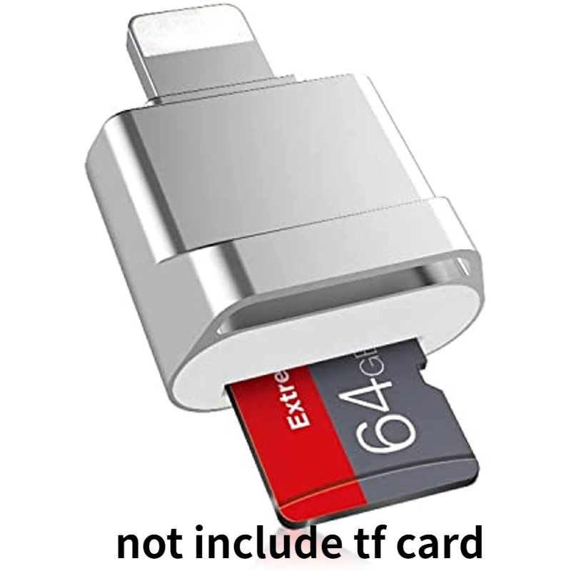 Thẻ micro sd đọc chuyển đổi thích hợp cho iphone ipad, otg để micro sd/đầu đọc thẻ tf xem bộ chuyển đổi thẻ nhớ đọc cho iphone 14/13/12/pro/11/x/xr/max/8 hỗ trợ ios 13 và exfat & fat32