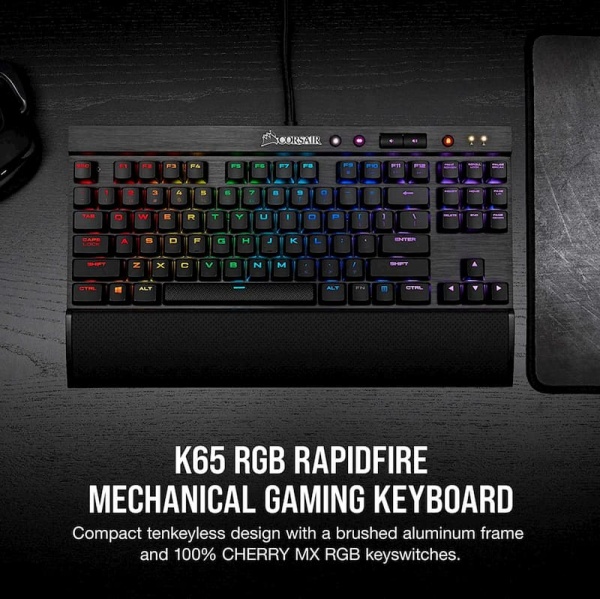 Corsair CH-9110014-NA K65 RGB RAPIDFIRE Compact Mechanical Gaming Keyboard - Cherry MX Speed Singapore