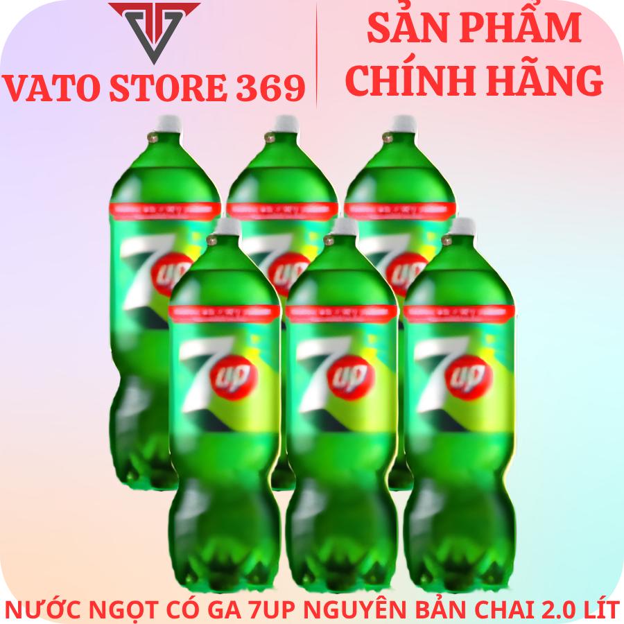 Nước ngọt có ga 7 UP hương chanh chai 2 lít