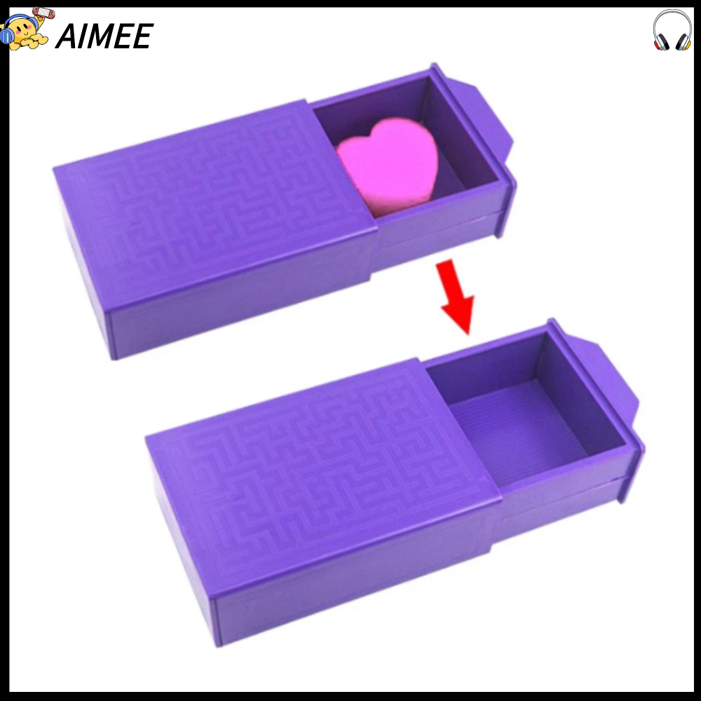 AIMEE Màu tím Ma Thuật Hộp Ma Thuật Nhựa Trick Performance Đạo cụ trình diễn Ma Thuật Tuyệt vời Bộ dụng cụ Ma Thuật Dành cho trẻ em thanh thiếu niên