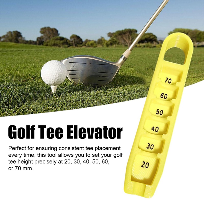 Golf Tee Height Gauge Elevator 3D Printed for Tees Portable Adjuster Precise Placement 20-70mm Measurement Tool Gift