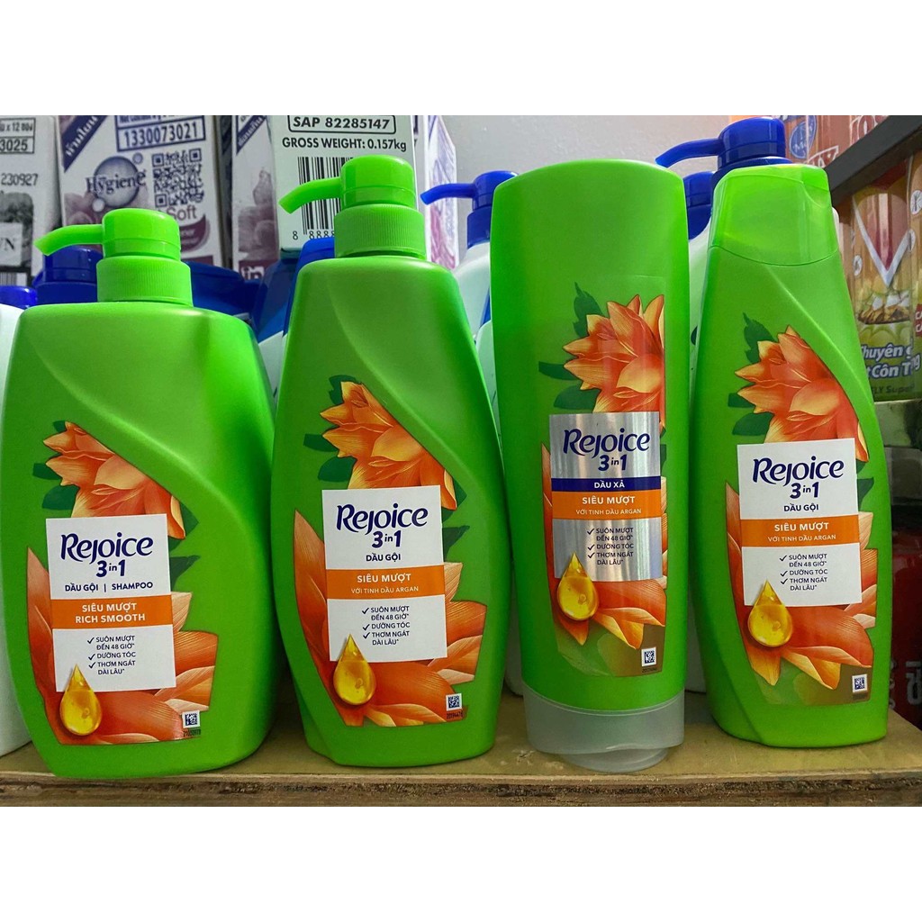 Dầu Gội và dầu xả REJOICE chai 630ml Siêu mượt 300ml, 630ml, 900ml