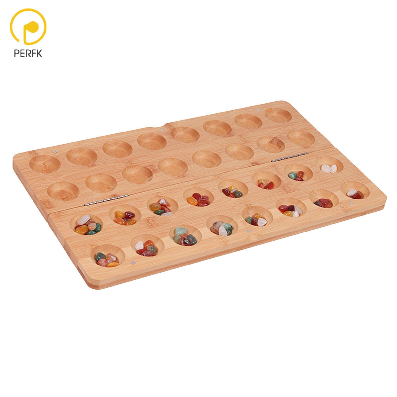 Wooden 65 Beads Foldable Mancala Board Game Tabletop Game 2 Player Game for Kids Party Ages 7+ Family Adults ราคา 29,789 บาท*ส่งฟรี
