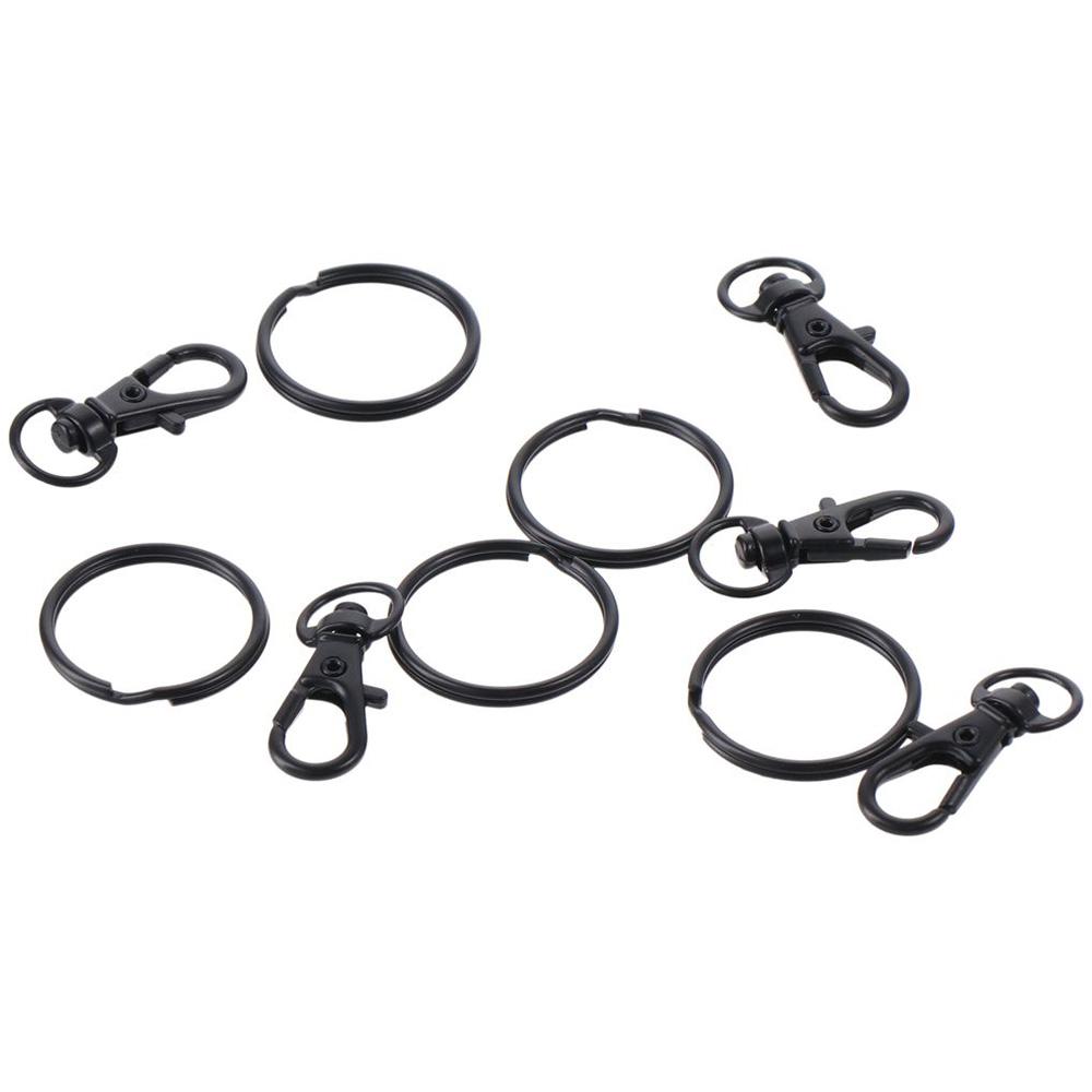 NORORTHY Metal Key Chain Rings 20pcs Black Keychain Clip Small Carabiner  Keychain Clips for Keys Rope