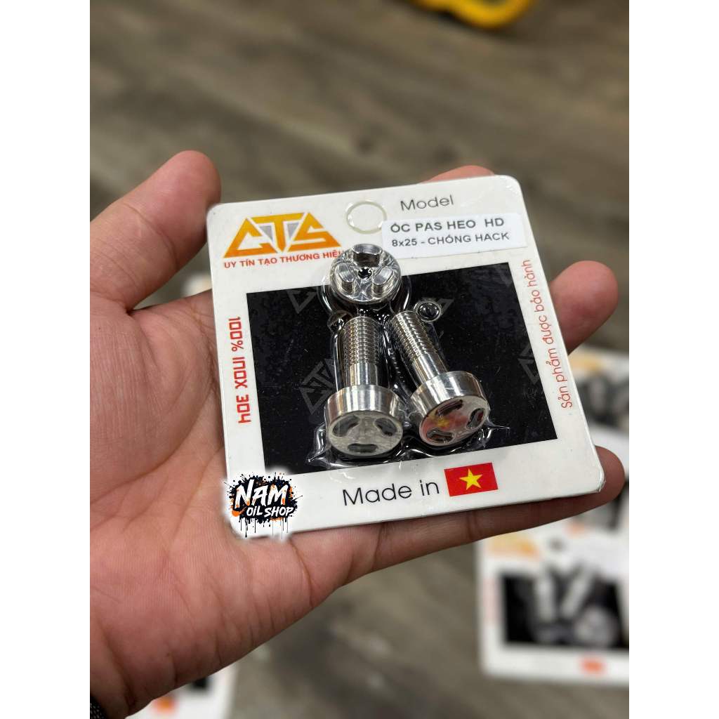 ỐC CHỐNG HACK HEO PHUỘC CTS INOX 304 CAO CẤP KÈM ĐẦU TOOL THÁO LẮP