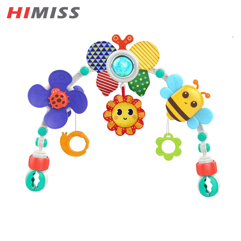 Himiss xe đẩy em bé Vòm Đồ Chơi Với Âm Thanh Có Thể Điều Chỉnh nôi cho trẻ sơ sinh Động Vật Có Thể Gập Lại xe du lịch Ghế đồ chơi cảm giác Cho 0-1 Năm Tuổi quà tặng cho bé trai và bé gái