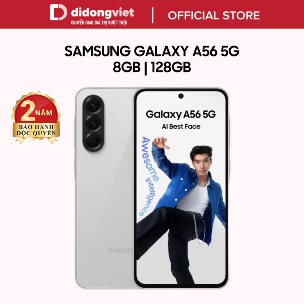 Điện thoại Samsung Galaxy A56 5G 8GB | 128GB, Màn hình 6.7" - Chip Exynos 1580 - 50MP - 5000mAh, Bảo hành 2 năm Giá 8,590,000 Đồng*Miễn phí vận chuyển