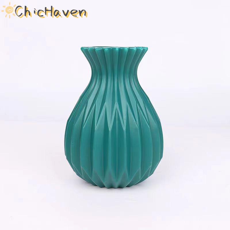 ChicHaven 1 cái bình hoa Bắc Âu giả gốm nhựa hoa bình hoa phòng khách Máy tính để bàn trang trí đám cưới trung tâm sắp xếp