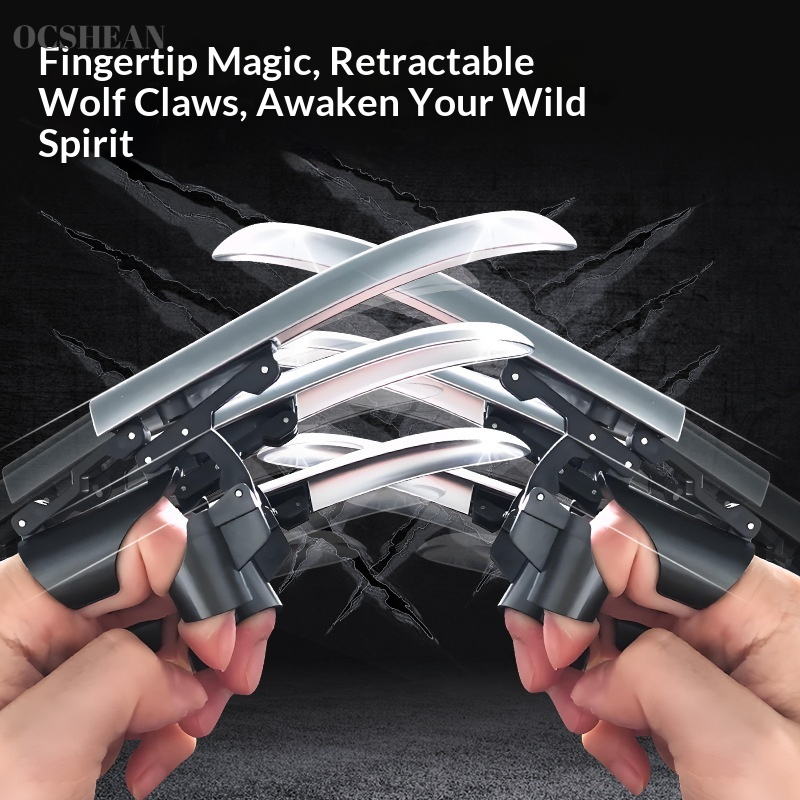 OCSHEAN Finger Wolverine Claw Extendable Tactical Toy - Stretchable Claws for Fun ราคา 18 บาท*ส่งฟรี